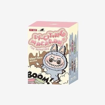 Original Authentische Popmart Labubu Monster Spannende Macaron Sitz Blind Box Figur Plush Puppe Süßes Spielzeug Mysteriöse Boxen