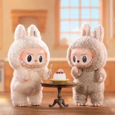 Original Authentische Popmart Labubu Monster Spannende Macaron Sitz Blind Box Figur Plush Puppe Süßes Spielzeug Mysteriöse Boxen