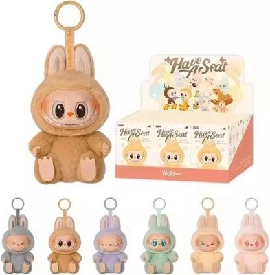 Original Authentische Popmart Labubu Monster Spannende Macaron Sitz Blind Box Figur Plush Puppe Süßes Spielzeug Mysteriöse Boxen