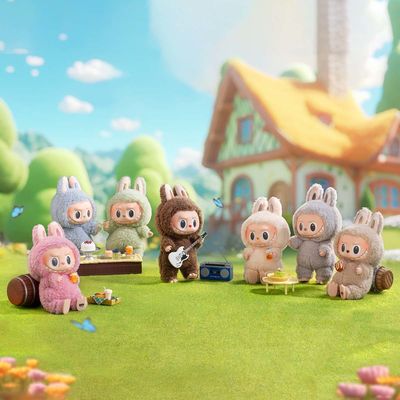 PopMARTS Authentische Labubu-Monster Spannende Macaron Blind Box Figur Plush Puppe Süßes Spielzeug Mysteriöse Boxen