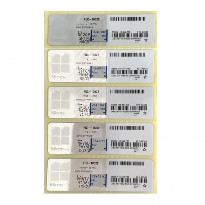 Win 11 Professional Key Online-Aktivierung Win 11 Professional OEM Lizenz COA Aufkleber 0